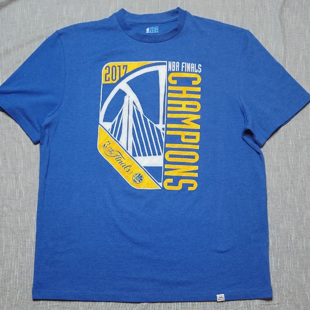 Golden State Warriors‎ 2017 Finals Shirt Size XL Front Back Championship Roster